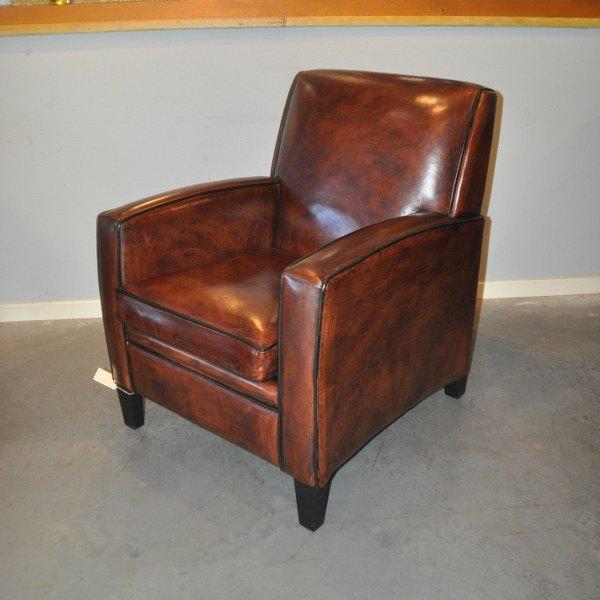 Art Deco, nieuwe schapenleren fauteuil, Antiek en Kunst, Ophalen