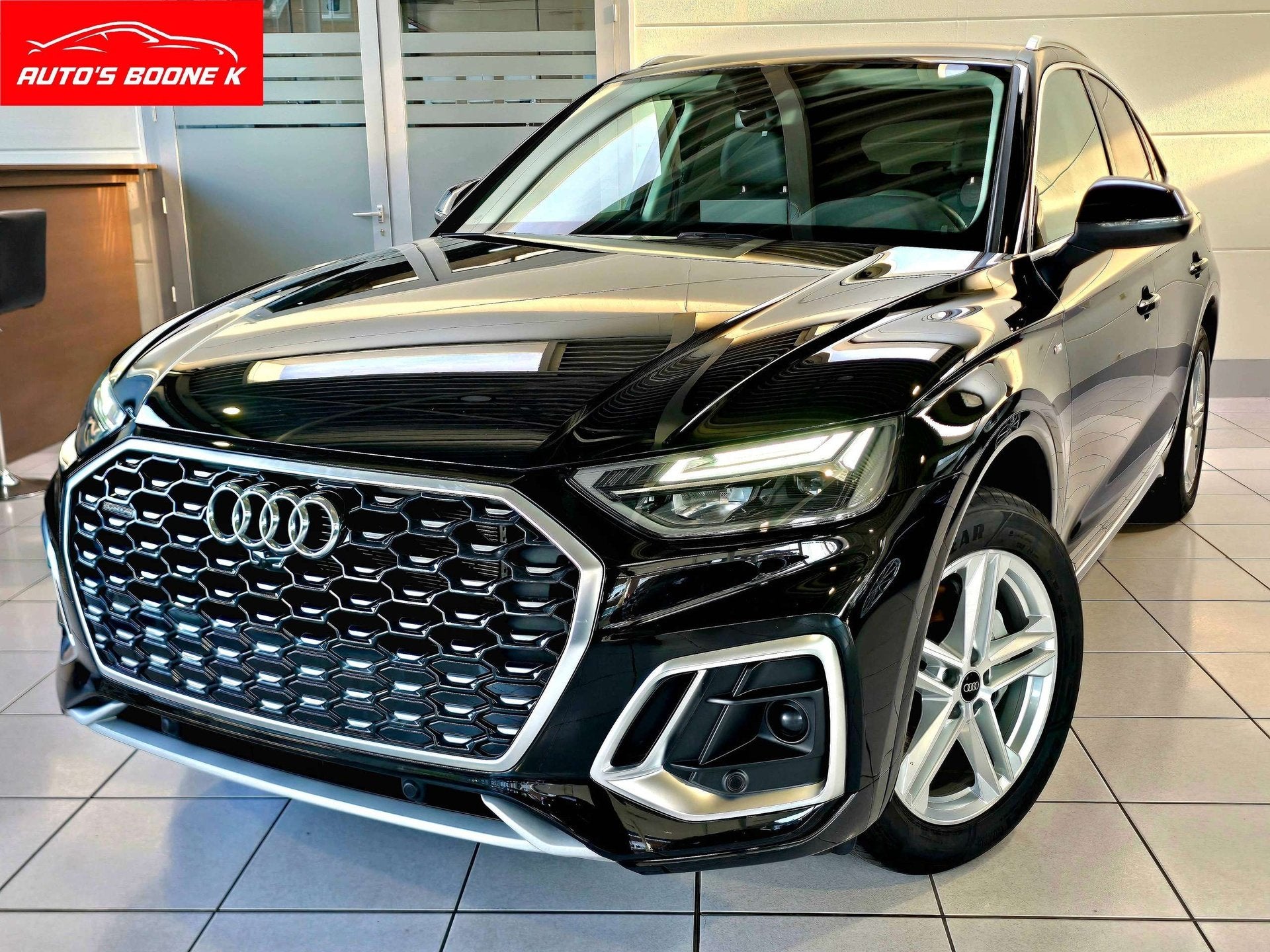 Audi Q5 Q5 PHEV 50 TFSIe Quattro S line S tronic / Hybride /, Auto's, Dealer onderhouden, Gebruikt, 4 cilinders, Zwart