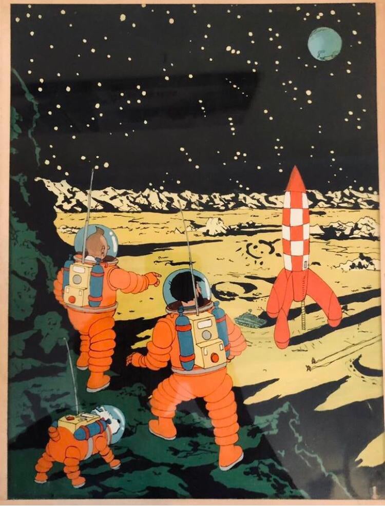 Kuifje montuur, Antiek en Kunst, Kunst | Litho's en Zeefdrukken, Ophalen of Verzenden