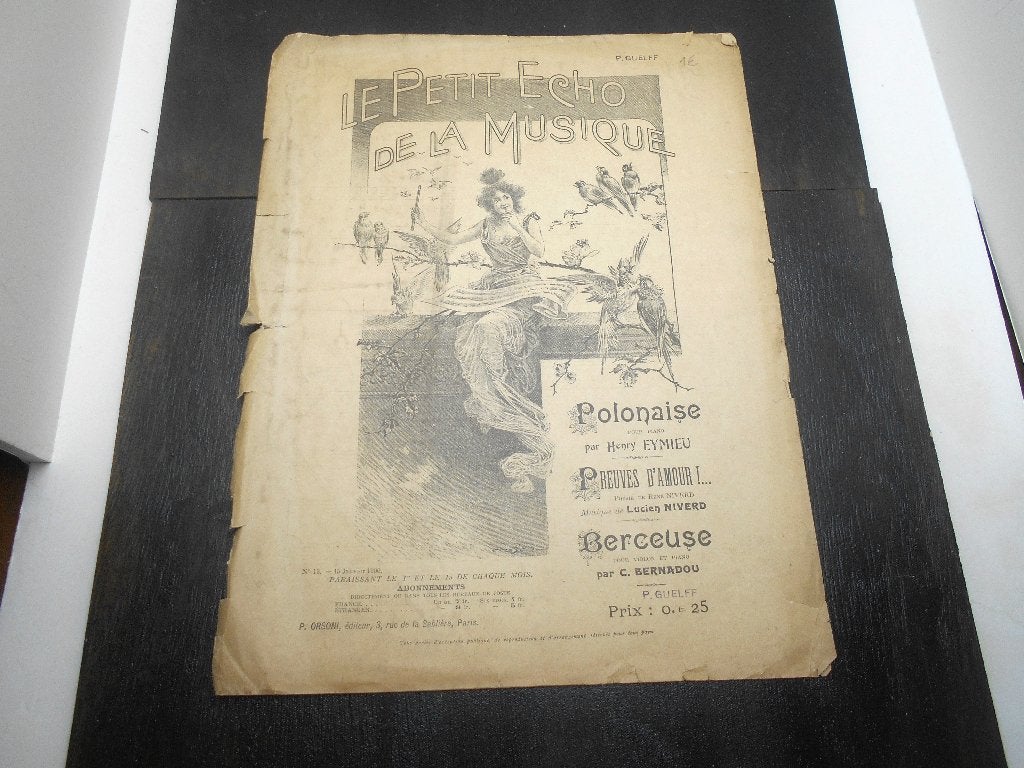 tres ancienne partition (1900) Preuves d'amour Lucien Niverd, Musique & Instruments, Enlèvement ou Envoi, Utilisé