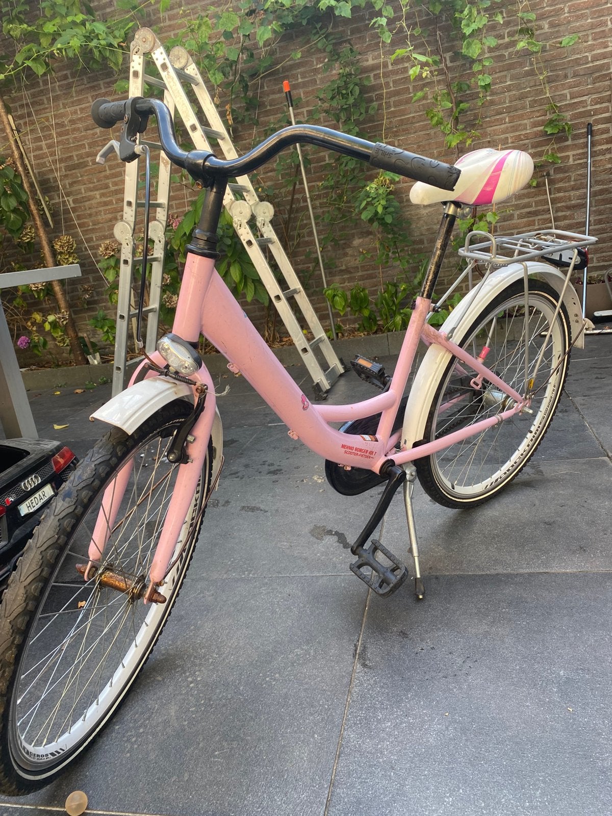 Roze meisjes fiets, Ophalen, Gebruikt