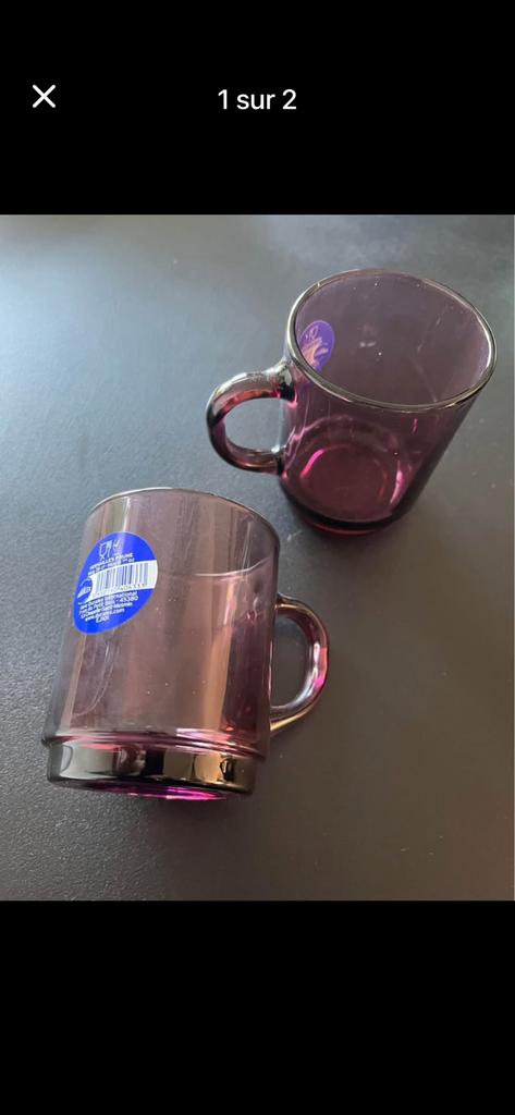 6 tasses neuves Duralex, Huis en Inrichting, Ophalen, Nieuw, Glas, Glas of Glazen