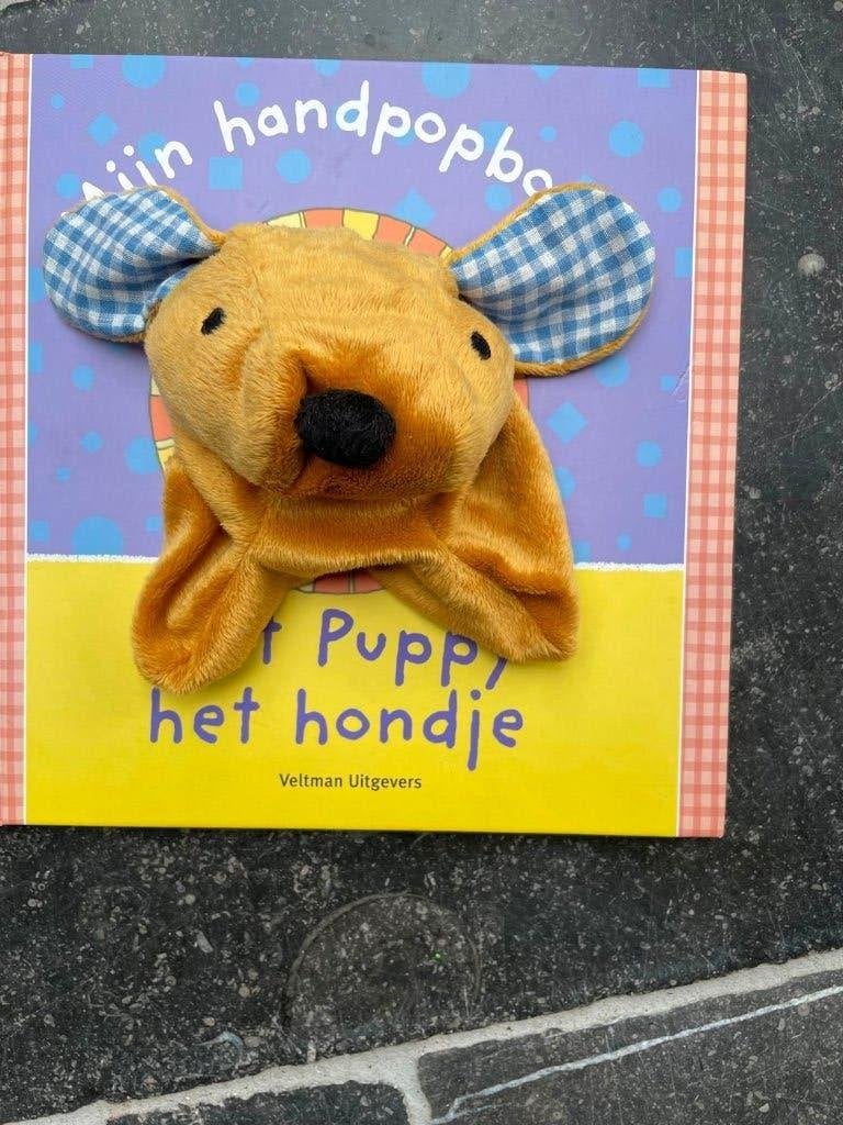 handpopboek met puppy het hondje, Ophalen of Verzenden
