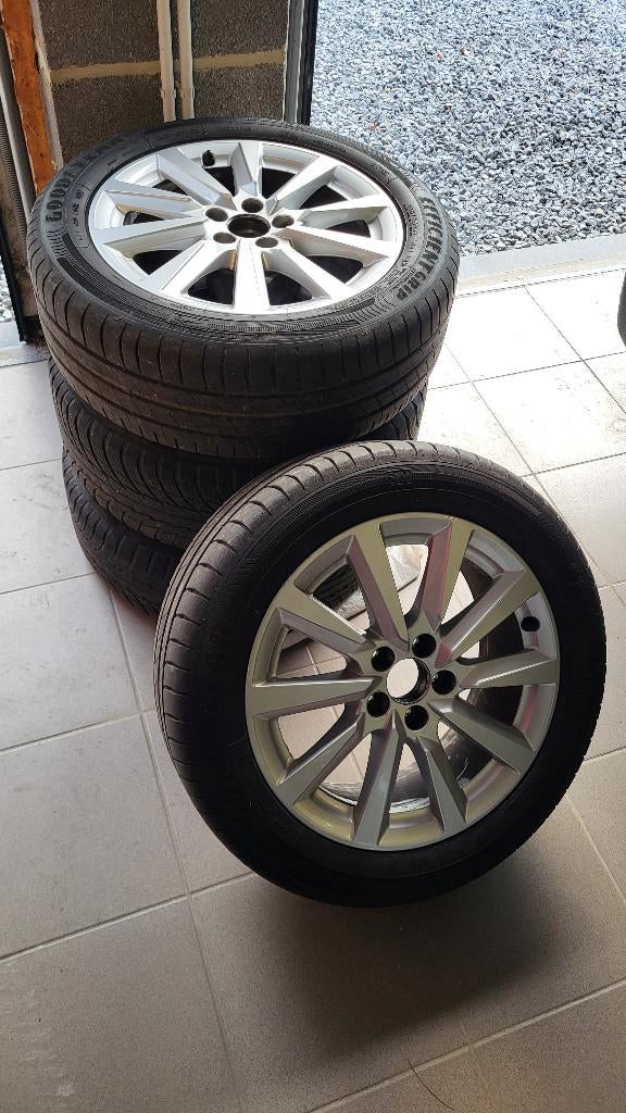 Kit jantes alu Audi A1 195/55R16 excellent état et pneus, Ophalen, Gebruikt, 16 inch, Banden en Velgen