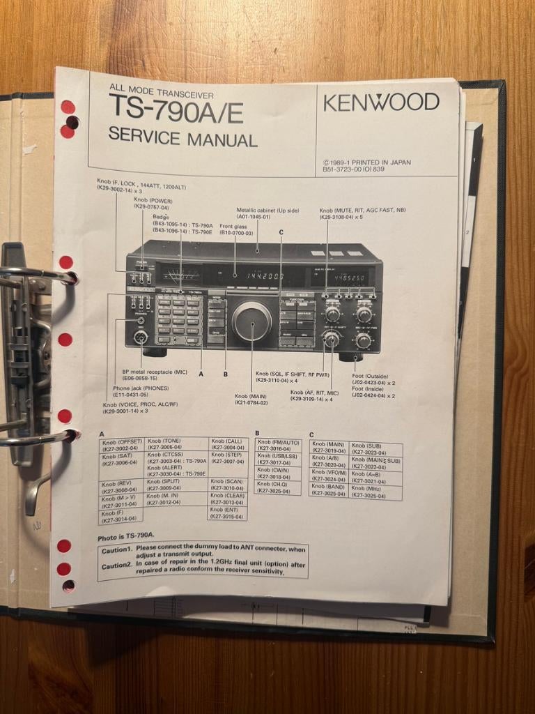 Servicedoc Kenwood TS790 , origineel, Telecommunicatie, Ophalen of Verzenden, Gebruikt, Zender en Ontvanger