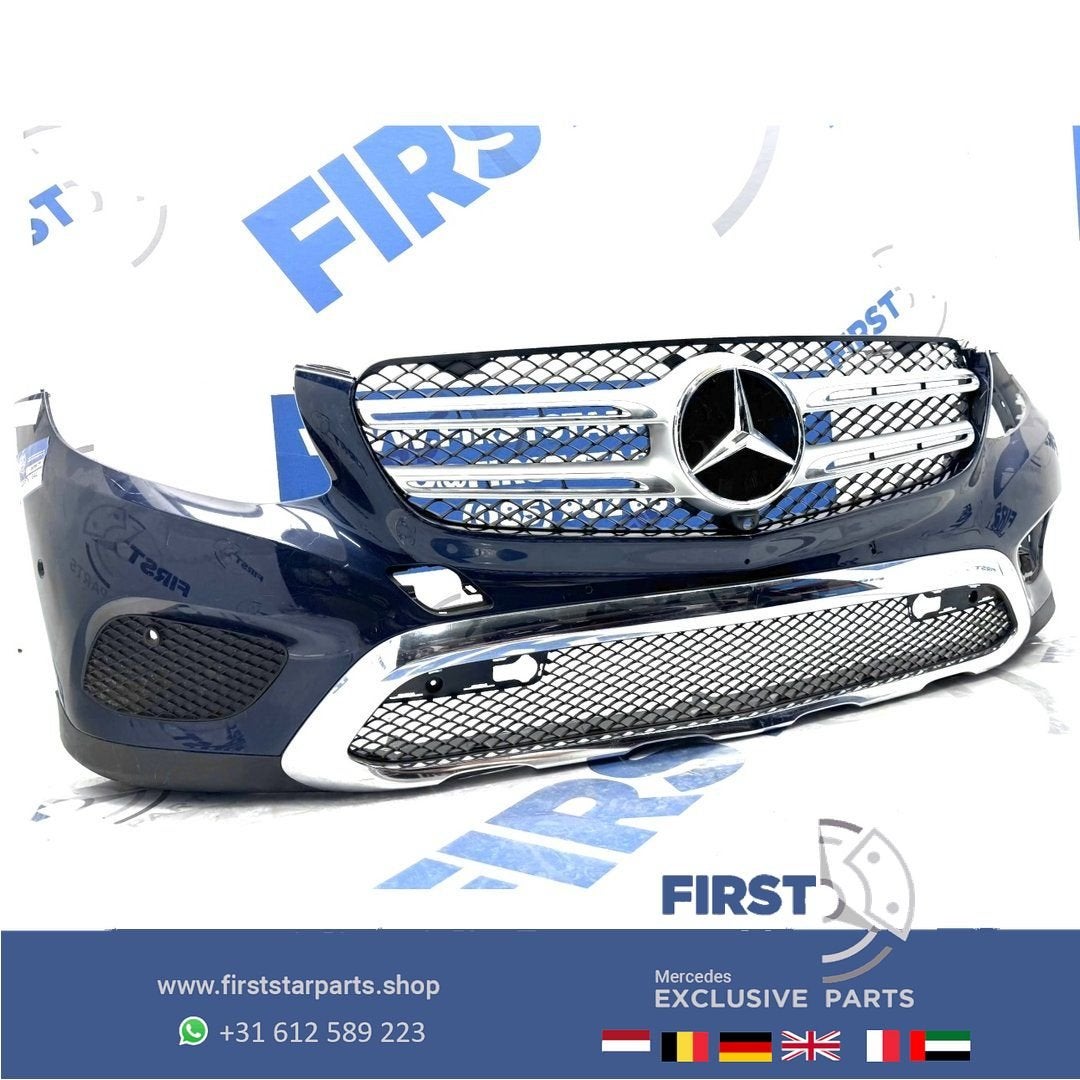 W253 VOORBUMPER + GRIL ZWART WIT GRIJS GLC PRE-FACELIFT BUMP, Gebruikt, -, Voor, Ophalen of Verzenden