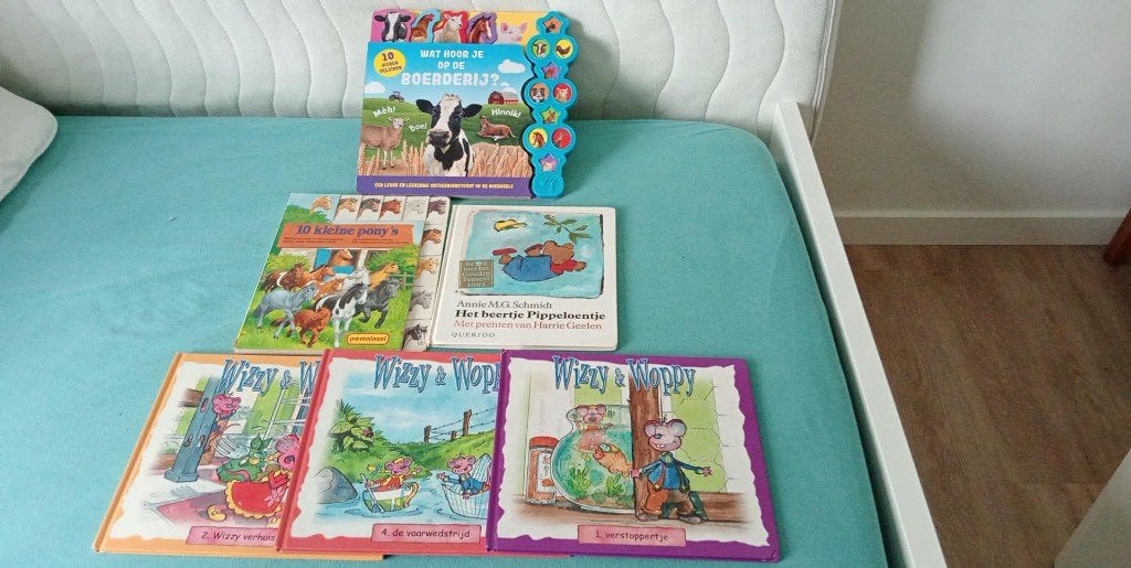 Kinderboekjes 6 stuks, Livre à déplier, à toucher ou à découvrir, 1 à 2 ans, Enlèvement, Utilisé