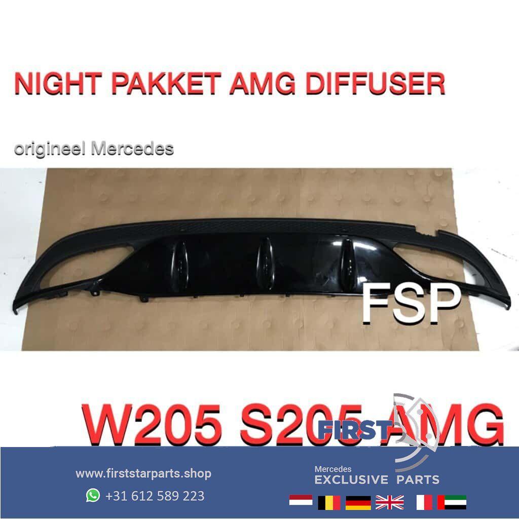 W205 S205 AMG Achterbumper Diffuser origineel Mercedes C Kla, Utilisé, -, -, Enlèvement ou Envoi