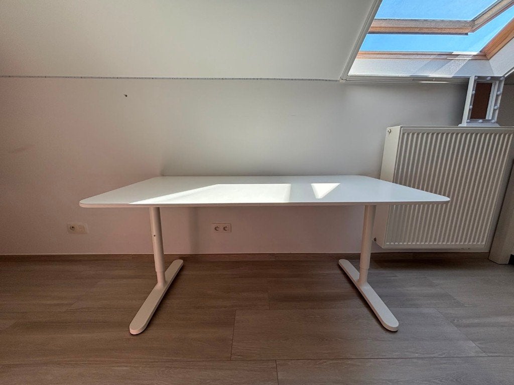 Bureau blanc ikea 160/80cm, Moins de 100 cm, Comme neuf, Enlèvement, 50 à 100 cm