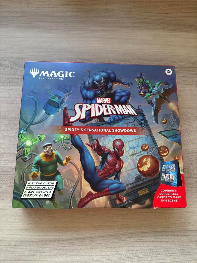 Magic the Gathering - Marvel's Spider-man Scene Box, Hobby en Vrije tijd, Ophalen of Verzenden, Zo goed als nieuw, Foil