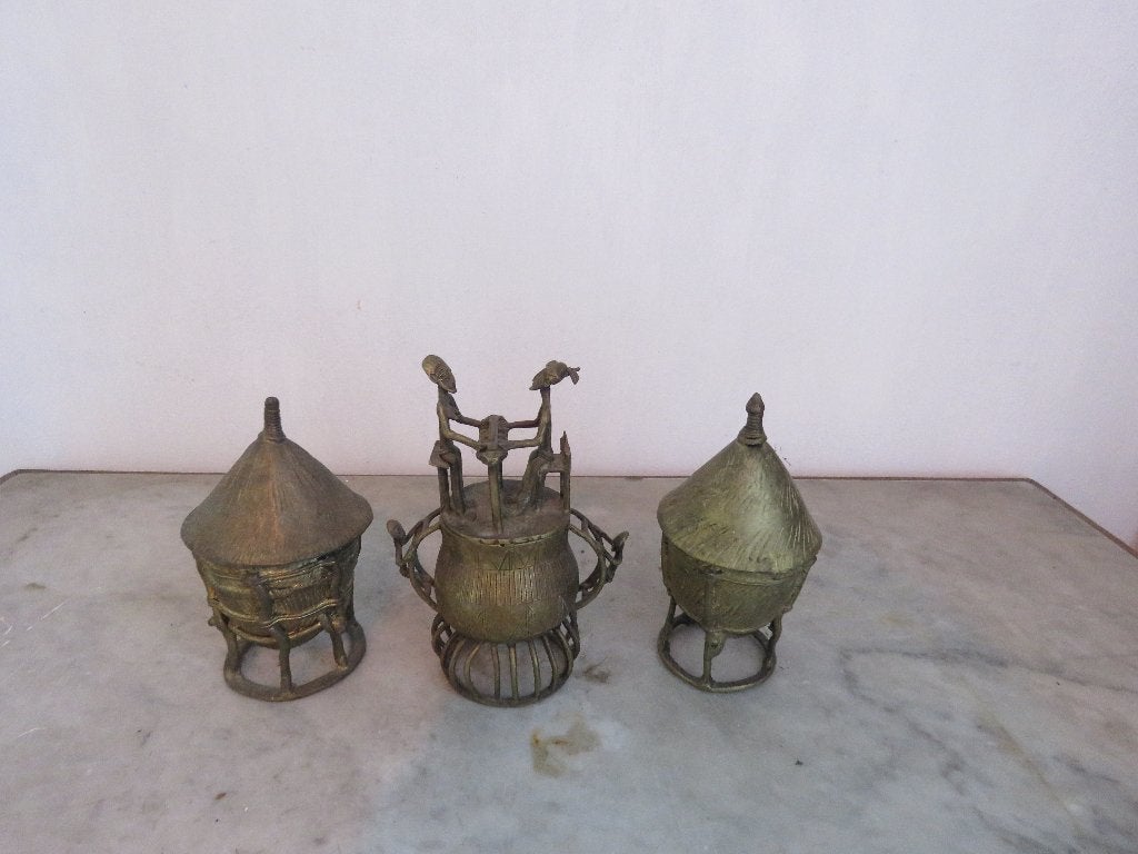 Vintage Ashanti Kuduo vaten Ghana brons jaren 70, Antiek en Kunst, Kunst | Niet-Westerse kunst, Ophalen of Verzenden