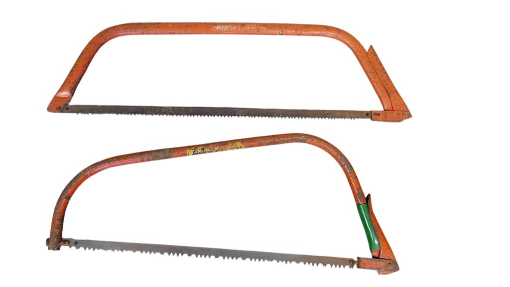 2 vintage Sandvik 9 24"610mm/steel griff master handzagen, Ophalen