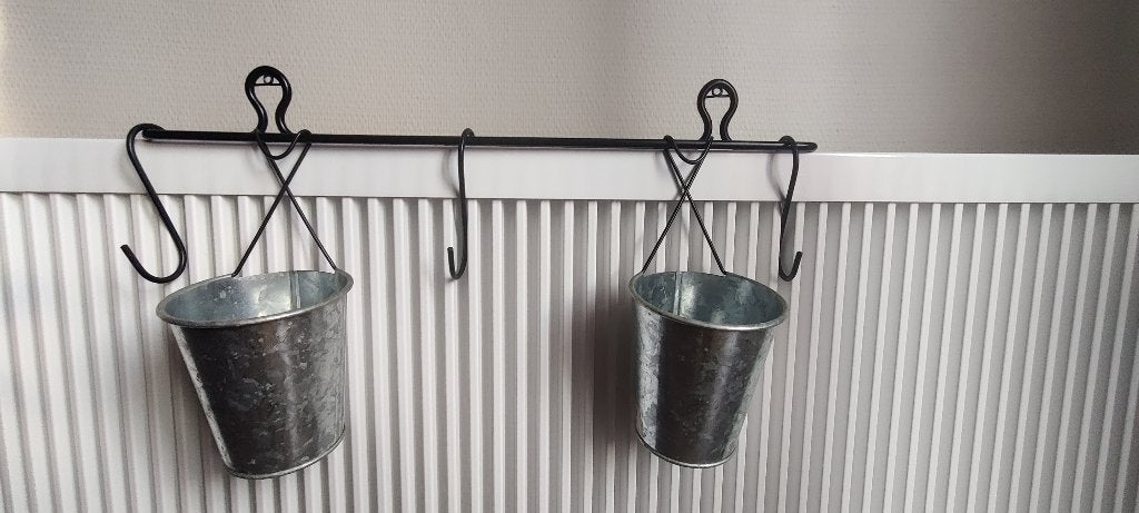 Suspension de rangement pour cuisine, Pot de stockage, Métal, Comme neuf, Gris