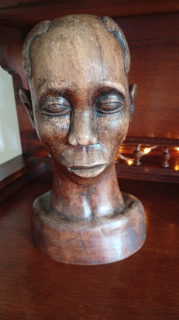 Houten beeld, Antiek en Kunst, Ophalen, Houtsnijwerk, Hout, Bruin