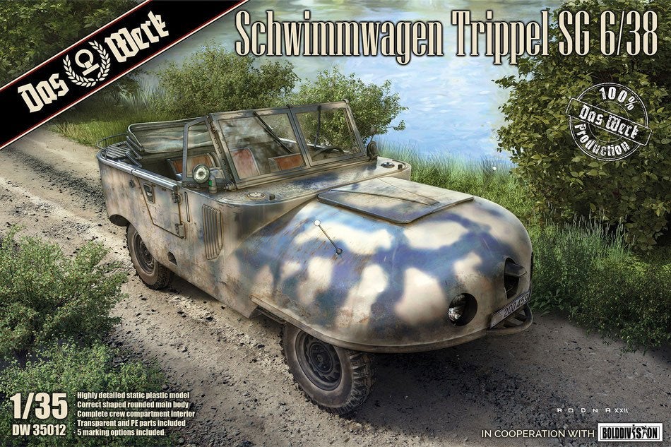 DAS WERK 35012 Schwimmwagen Trippel SG 6/38 échelle 1/35, Neuf, Autres marques, Enlèvement ou Envoi, Voiture