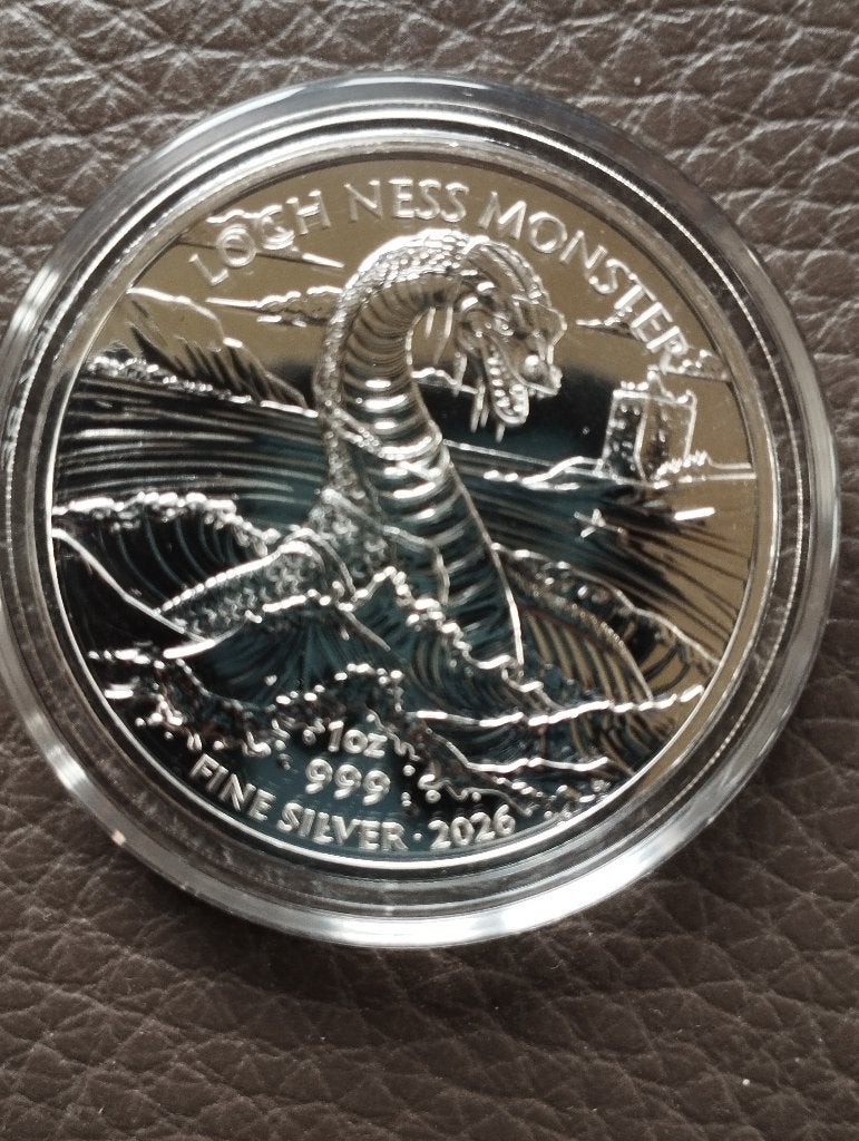 1 oz 999 zilver Loch Ness monster, Postzegels en Munten, Ophalen of Verzenden, Zilver