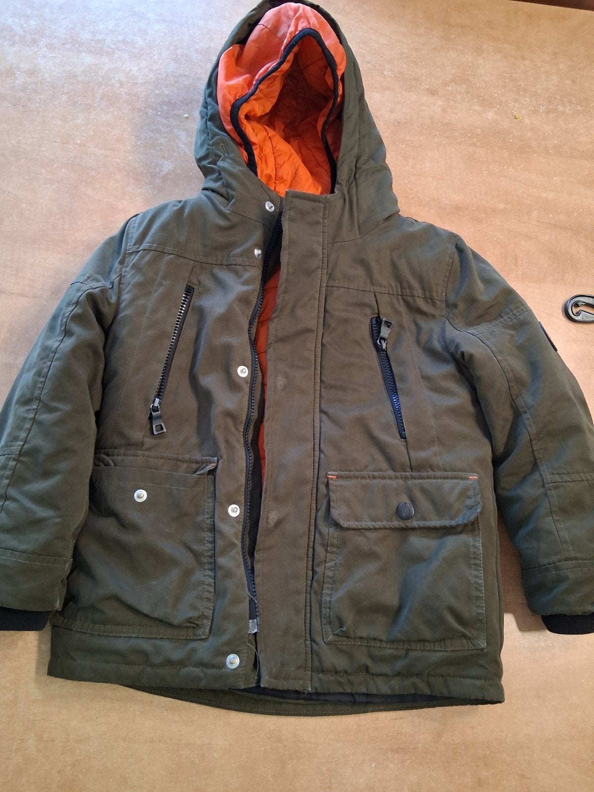 warme dubbele winterjas m122, Kinderen en Baby's, C&A, Ophalen of Verzenden, Zo goed als nieuw, Jongen