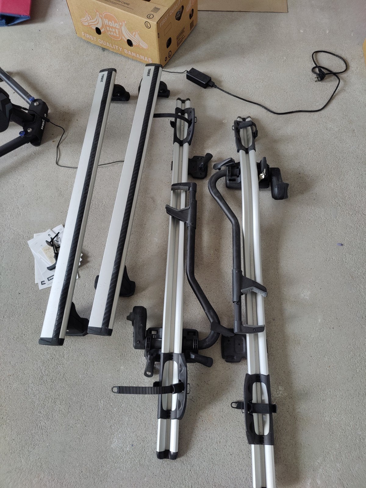 thule fietsendrager rails en houders, Ophalen
