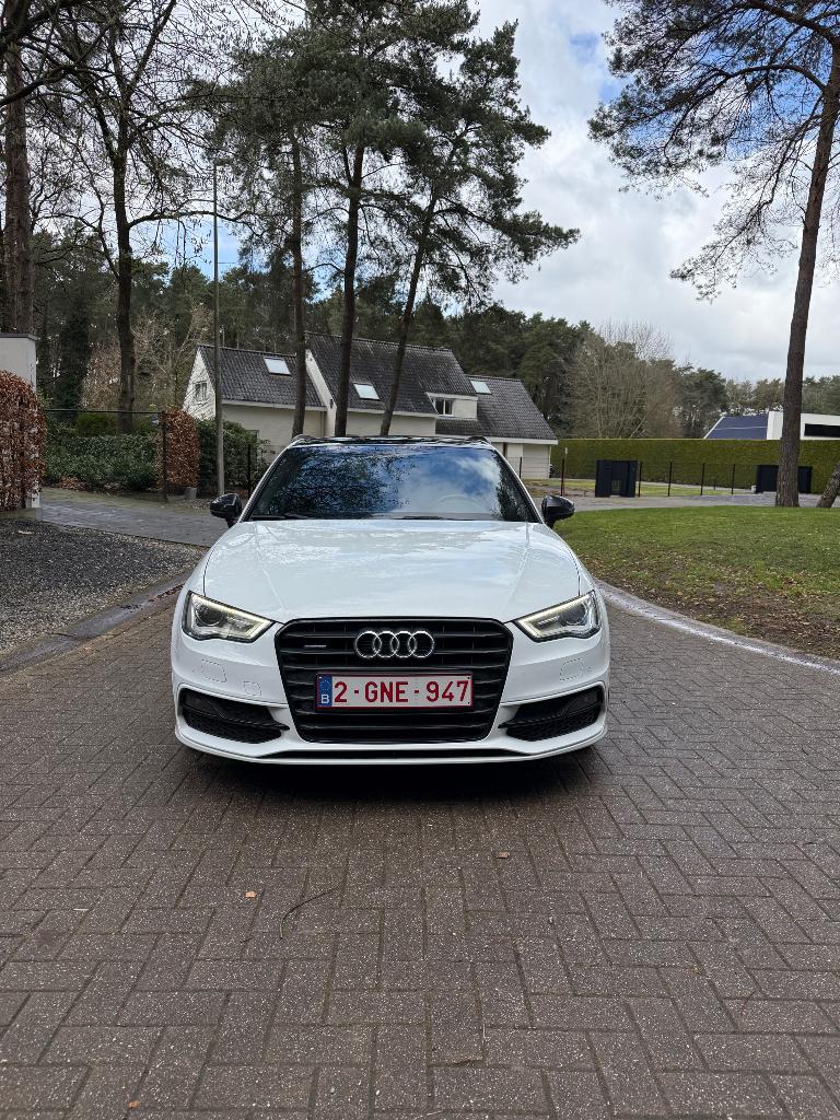 Audi A3 2.0 TDI 184 pk Quattro - panoramisch dak - 3x Sline, Auto's, Audi, Automaat, 4 cilinders, Wit, Elektronische parkeerrem