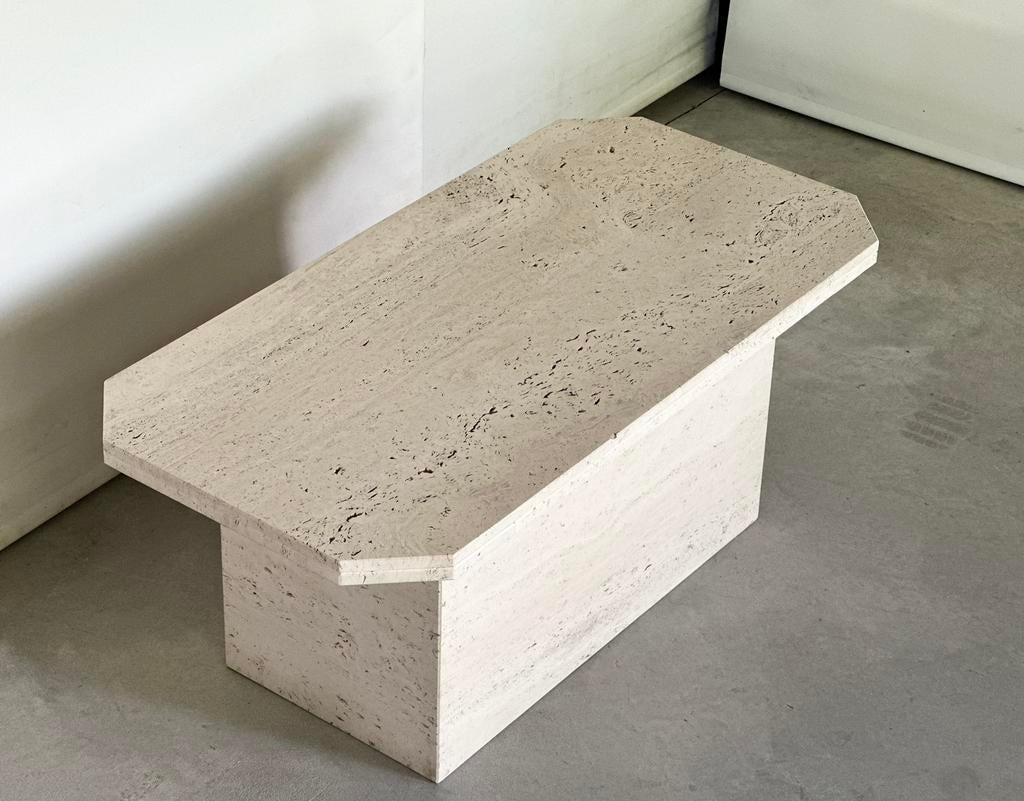 Vintage travertine coffeetable, Antiek en Kunst, Ophalen