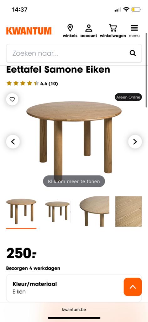 Eettafel voor 4 stoelen nog nieuw in doos van kwantum, Ophalen, Nieuw