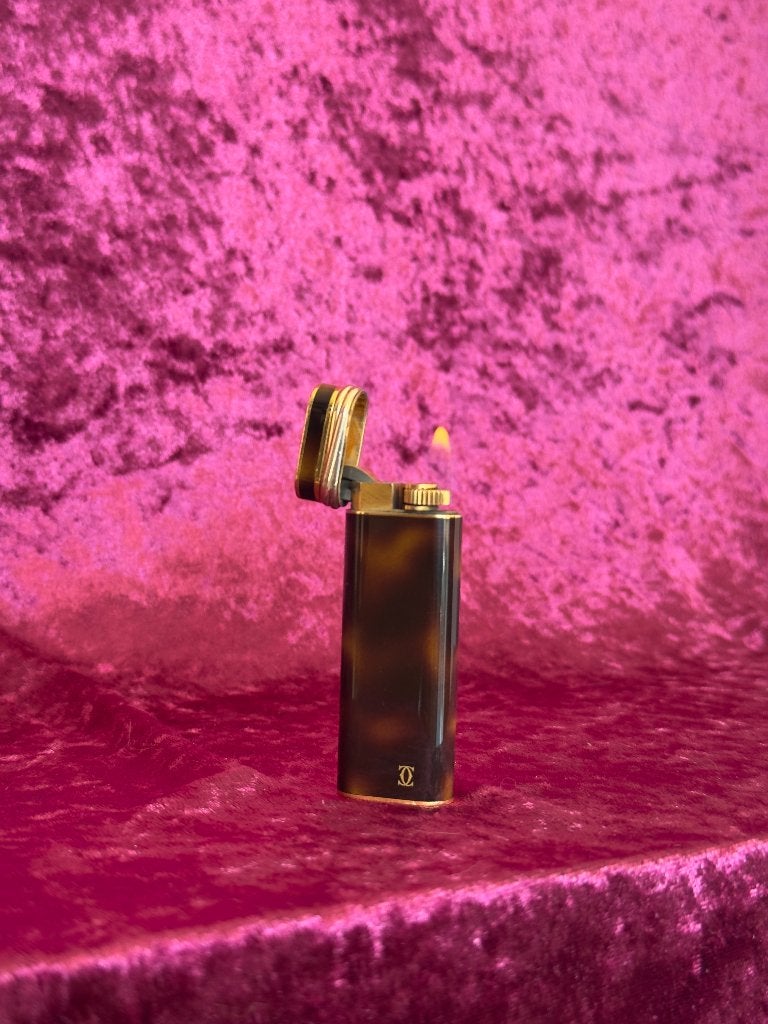 Cartier Trinity Briquet Laque écaille de tortue brune, Envoi, Utilisé, Briquet