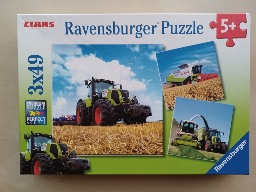 Puzzel Tractors Ravensburger (5+), Enlèvement ou Envoi, 10 à 50 pièces, Utilisé, 4 à 6 ans