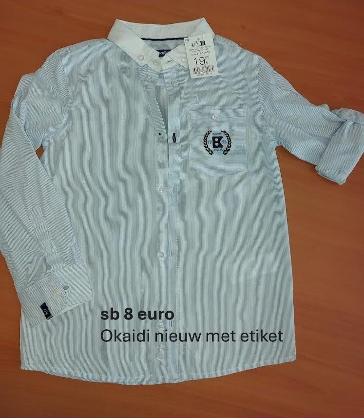 hemd Okaidi mt 110 : nieuw !, Kinderen en Baby's, Kinderkleding | Maat 110, Ophalen, Okaïdi, Overhemd of Blouse, Nieuw
