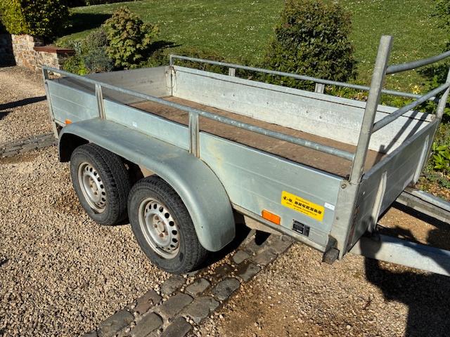 Remorque Alu double essieux freinée 750KG, Autos : Divers, Remorques, Enlèvement
