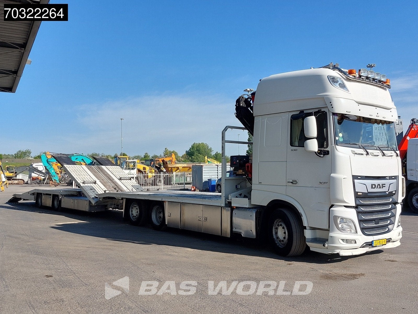 DAF XF XF 530 6X2 NL-Combi HMF 1120 K-RC Kran Crane Transpor, Autos, Cuir, Achat, Entreprise, Diesel