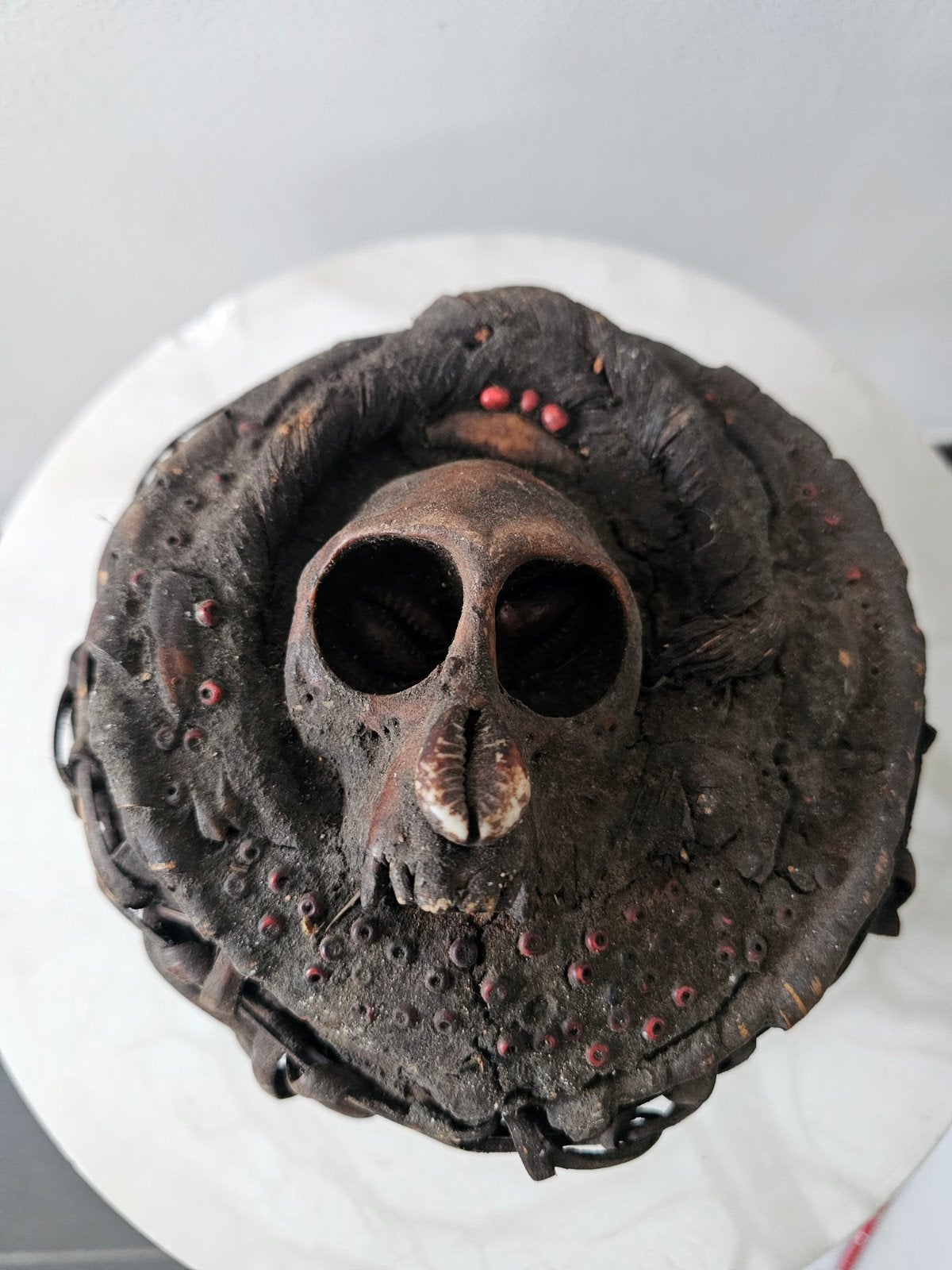 Fetish Nkissi Bumba uit Congo 16cm, Ritueel object, 16 cm, Natuurlijk materiaal, Handgemaakt