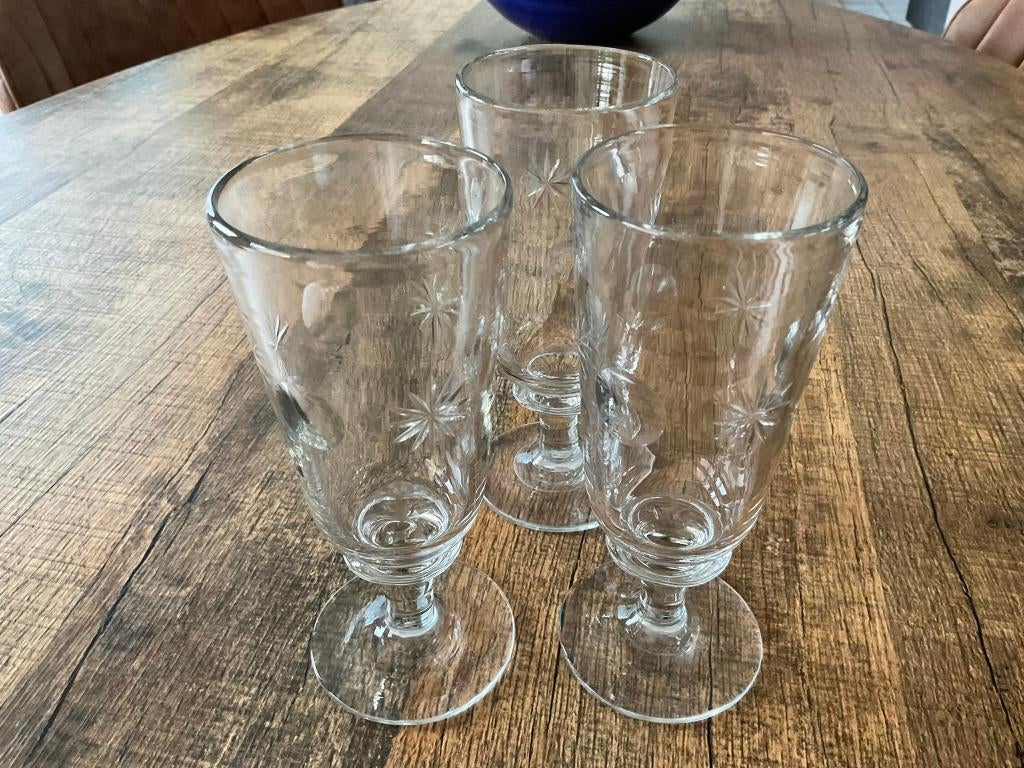 3 wijn/cavaglazen 'Holmegaard', Ophalen of Verzenden, Zo goed als nieuw