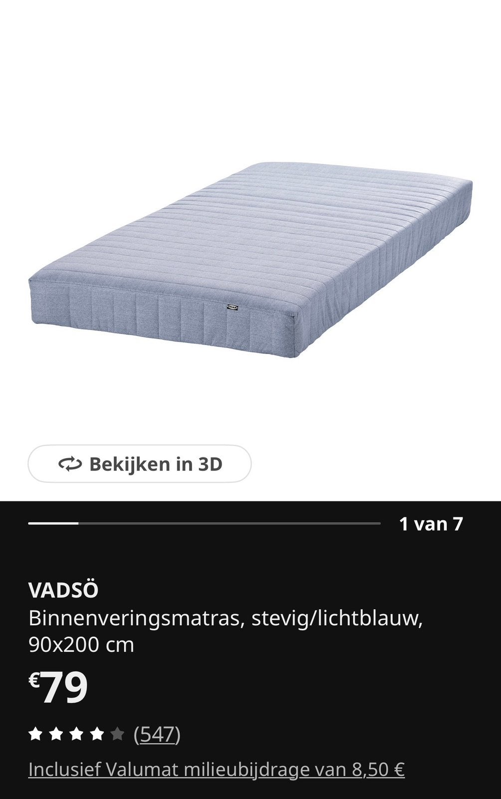 Matras, Ophalen, Gebruikt, Matras