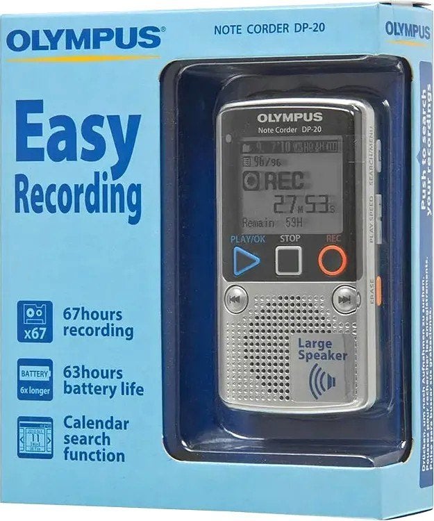 Enregistreurs audio Olympus DP-20 1GB + câbla + pille , neuf, TV, Hi-fi & Vidéo, Enlèvement ou Envoi, Magnétophone