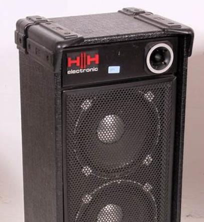 HH 200 PRO klankkasten 2x 12" + HF. 1 paar, Ophalen, Gebruikt, 120 watt of meer, Front, Rear of Stereo speakers