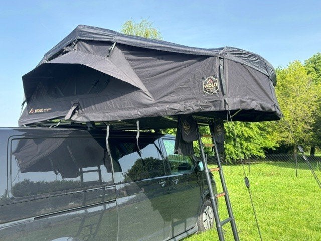Tente de toit Wolo 190 cm x 240 cm noire, Caravanes & Camping, Enlèvement, Comme neuf, Jusqu'à 4