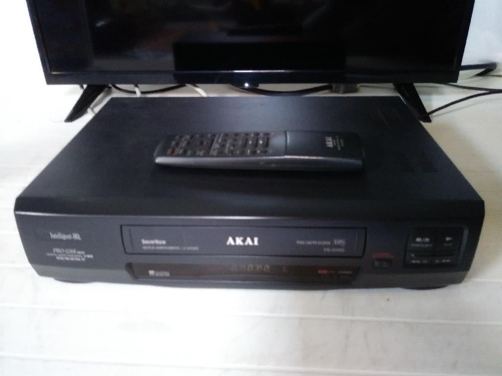 Akai VS-G455 4kops videorecorder met afstandsbediening, Audio, Tv en Foto, Videospelers, Ophalen of Verzenden, Gebruikt, VHS-speler of -recorder