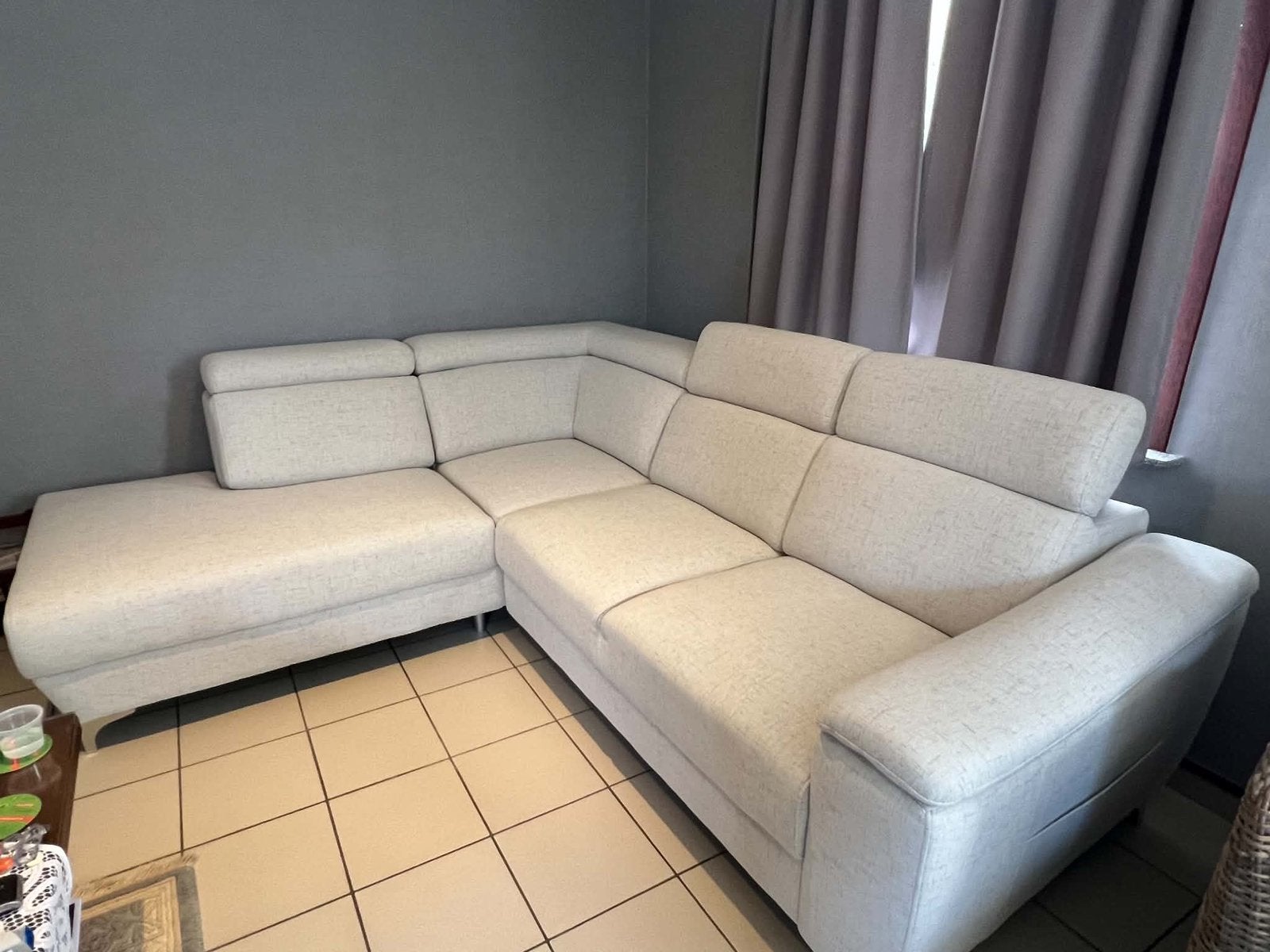 Canapé d'angle, beige, Enlèvement, Comme neuf