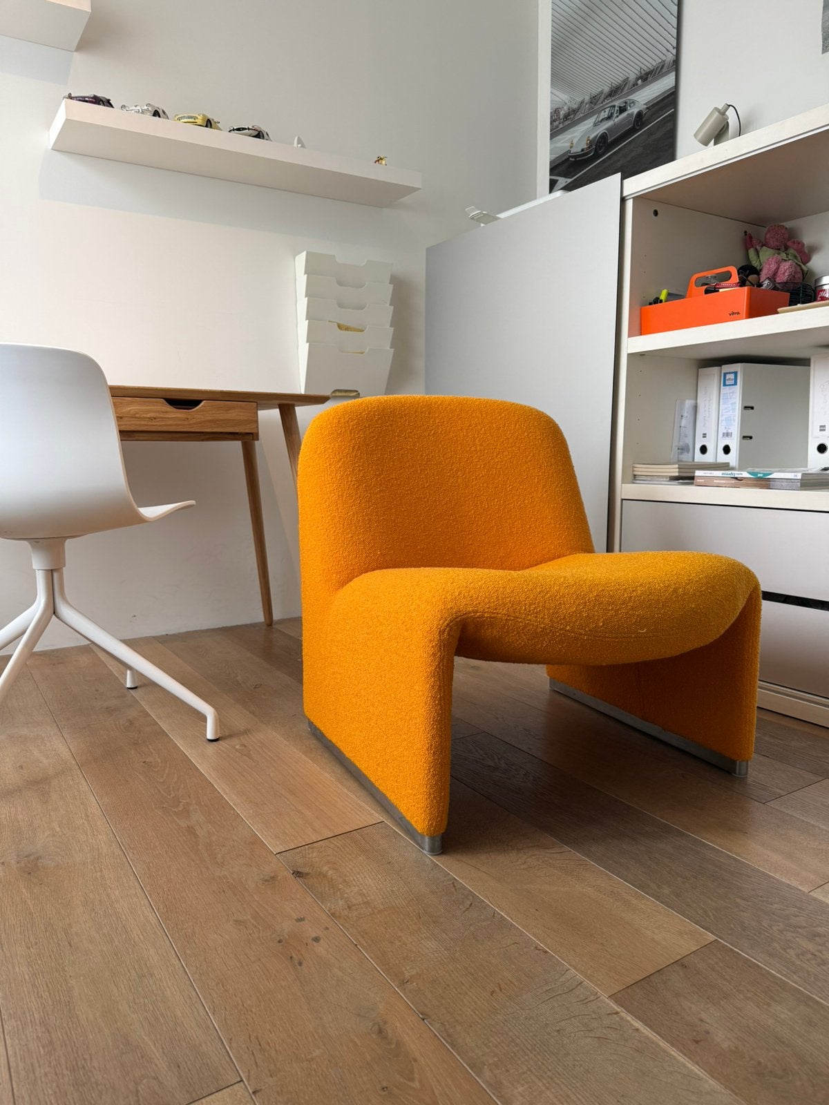 Artifort Alky | Orange Bouclè, Ophalen, Zo goed als nieuw, Stof