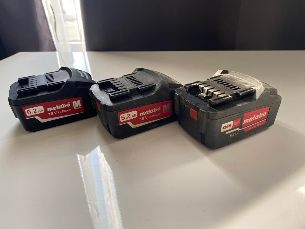 Metabo Li-Power accuset 18V met 3x accu 5.2Ah, Doe-het-zelf en Bouw, Ophalen, Zo goed als nieuw