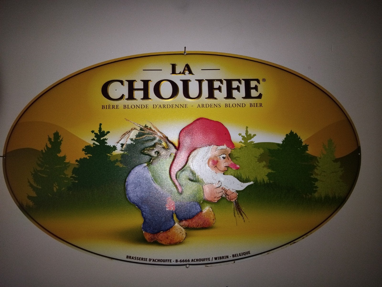 la chouffe blikken reclame, Verzamelen, Ophalen of Verzenden