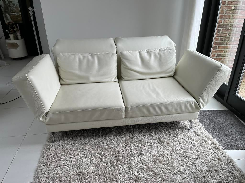 Witte multifunctionele designzetel van Brühl, Enlèvement, Comme neuf, Cuir, Modern, design