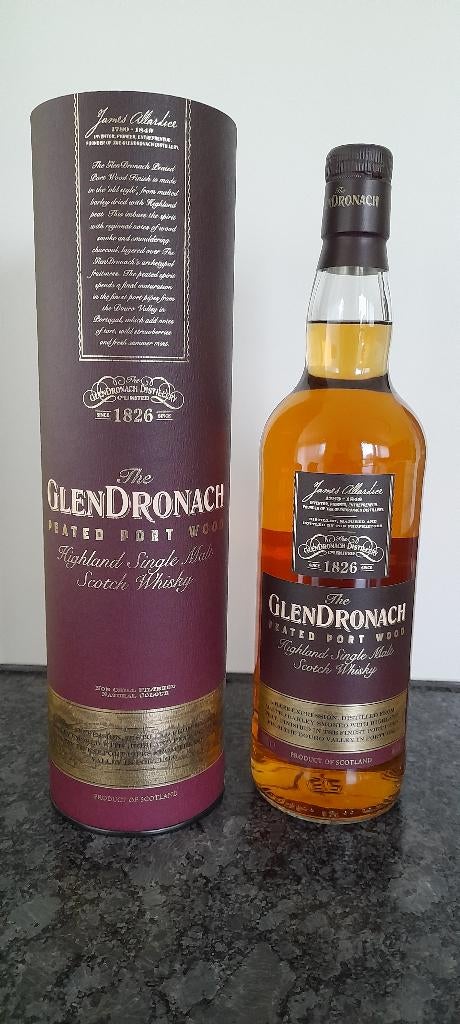 Glendronach whisky Peated Port Wood., Overige gebieden, Overige typen, Nieuw, Ophalen of Verzenden