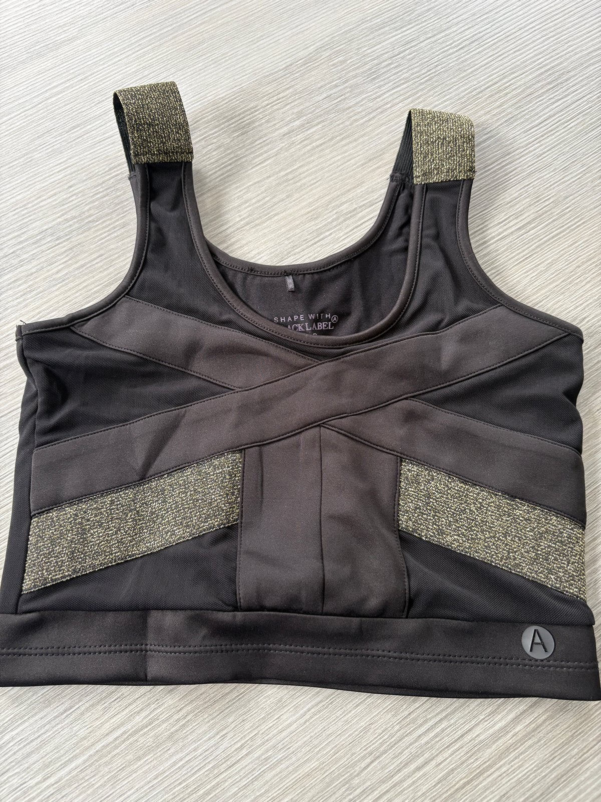 Sportbeha sporttop zwart goud Astrid Black Label maat xs, Kleding | Dames, Zwart, Nieuw, Ophalen of Verzenden, Fitness of Aerobics
