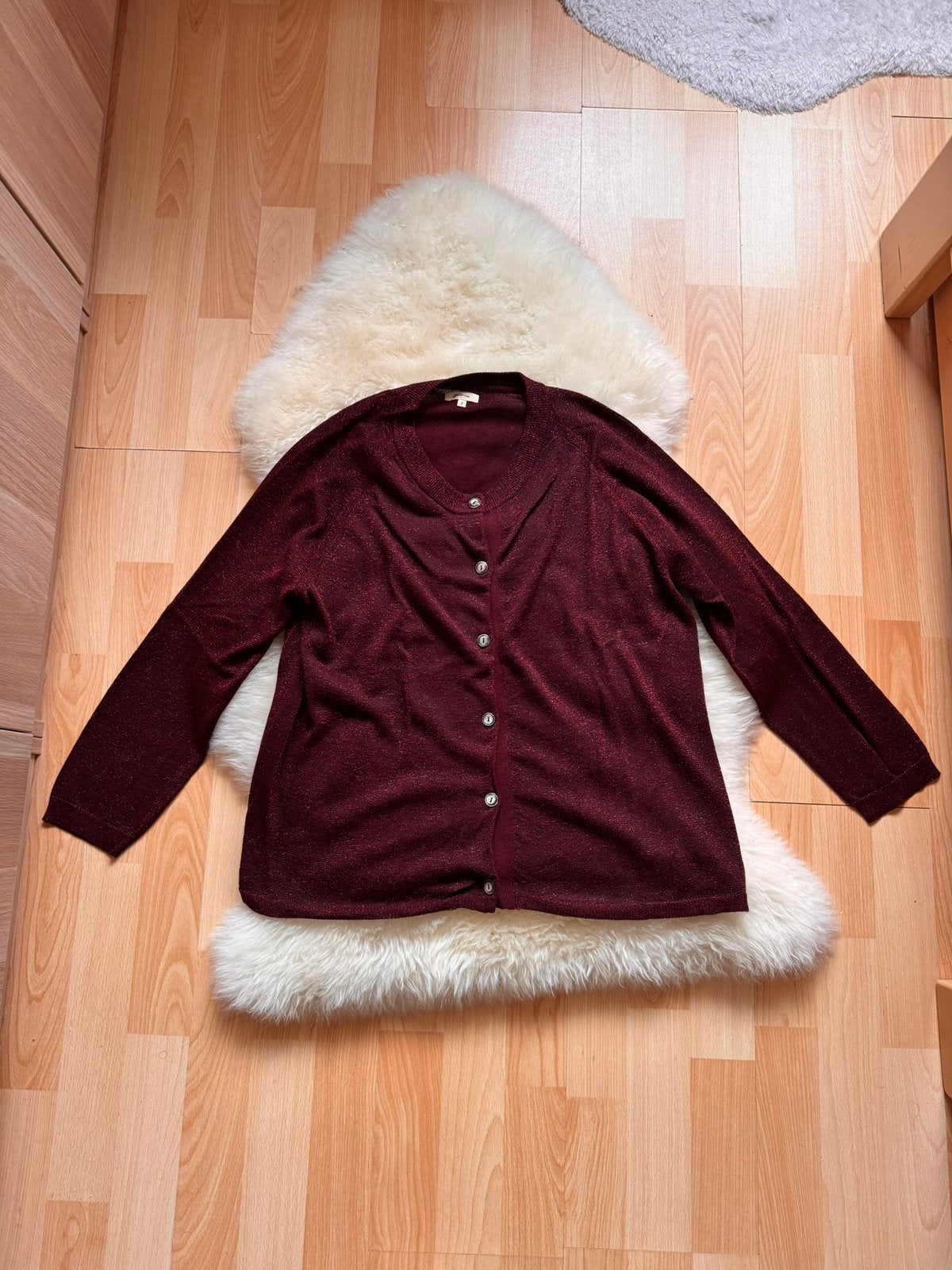 Rode glitter gilet - Bellerose, Ophalen of Verzenden, Zo goed als nieuw, Maat 42/44 (L), Rood