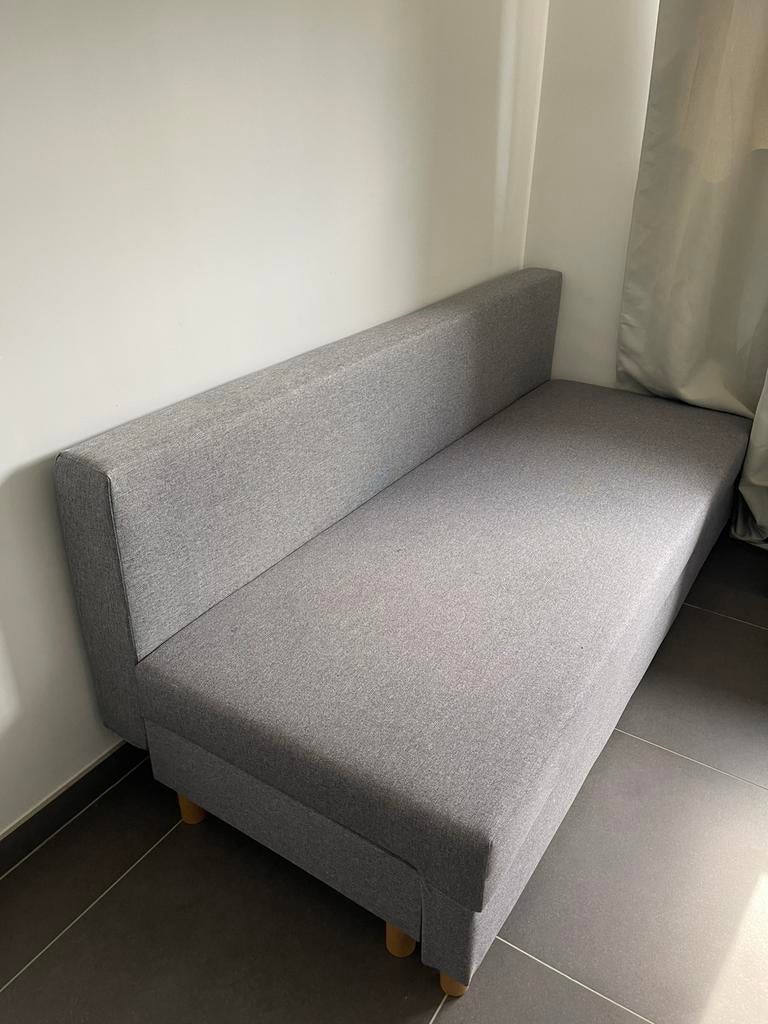 slaapbank, Huis en Inrichting, Slaapkamer | Slaapbanken, Ophalen, Zo goed als nieuw, Grijs