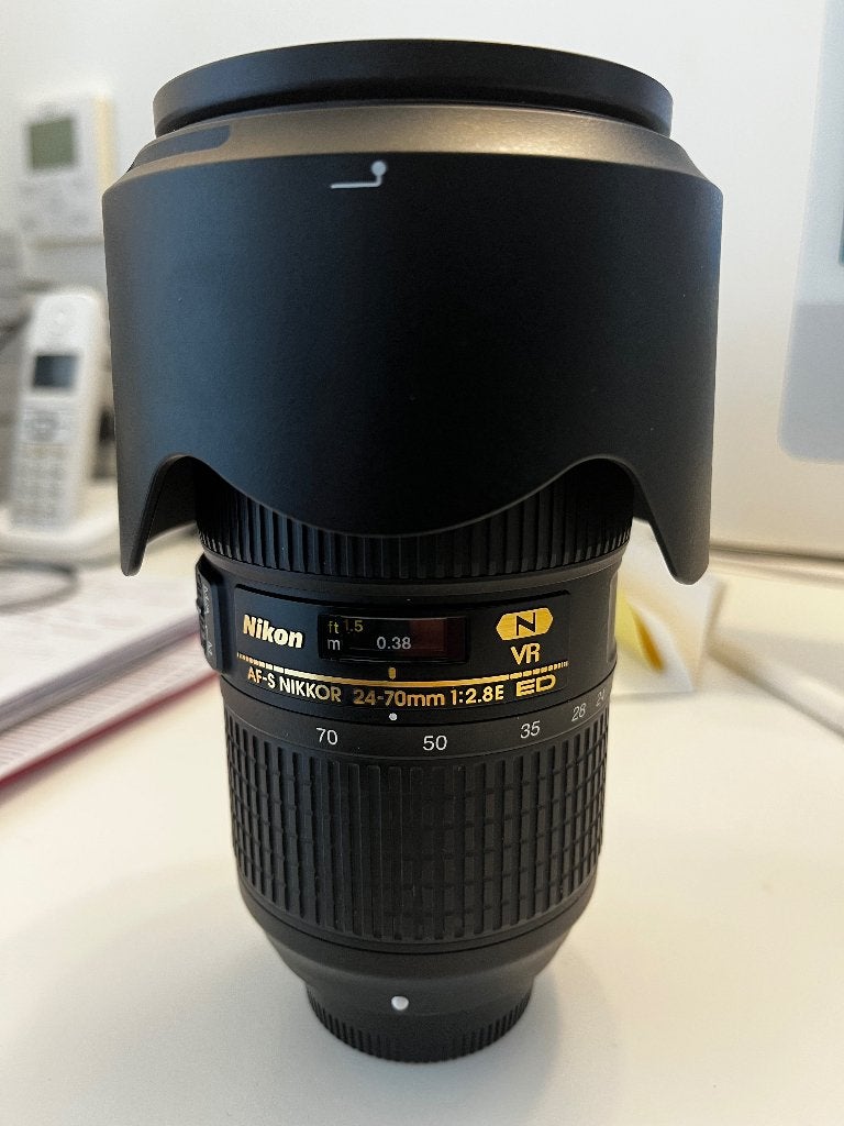 Nikkor lens 24-70 2.8 e ED  VR fmount, Audio, Tv en Foto, Overige typen, Nikon, Ophalen of Verzenden, Zo goed als nieuw