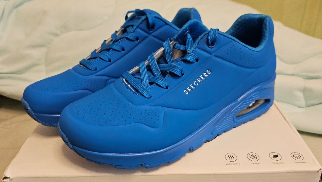 Skechers Uno dames 40, Skechers, Blauw, Ophalen of Verzenden, Zo goed als nieuw