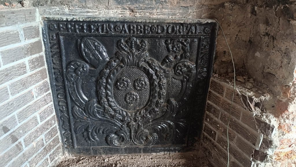 Exceptionnelle & Rare – Plaque de cheminée en fonte orval, Enlèvement, Utilisé, Autres types, Autres marques