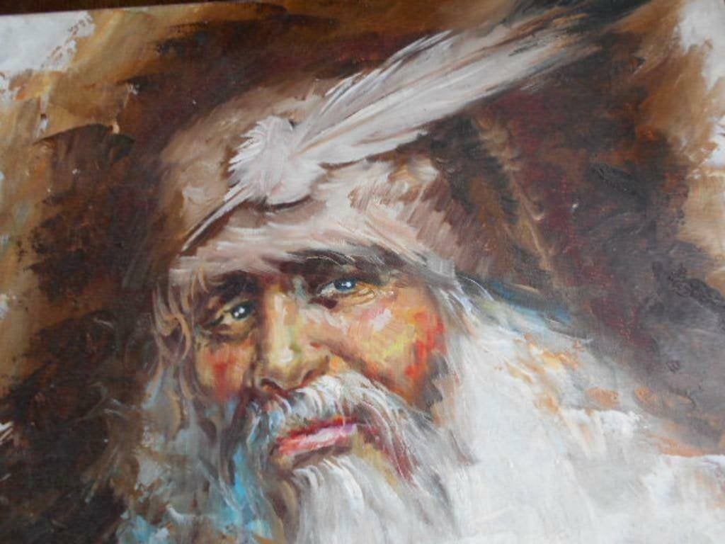 roy pierce, trappeur américain, peinture, Portrait ou Personnes, Enlèvement ou Envoi, Peinture à l'huile, Signé